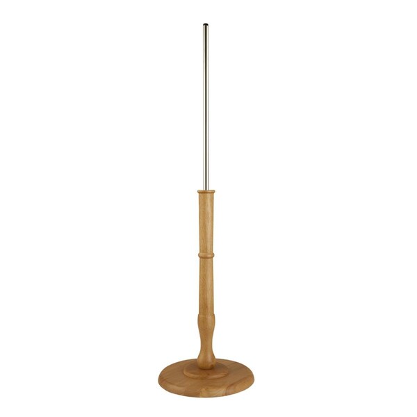 Luggage Loader Barclay Style Wood Round Base with 0.875 in. Dia. x 25 in. Chrome Upright - Natural LU2943671 - main